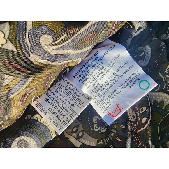 Vintage Club D’Hiver Cyclone Winter Parka Jacket Zipper Paisley Womens Size S - Picture 7 of 12